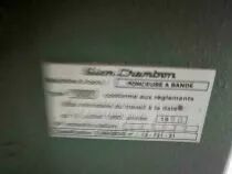 Ponceuse &agrave; large bande CHAMBON Type P1002