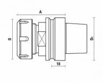 Porte-outils cône HSK63F - ER32