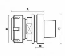 Porte-outils inox cône HSK63F